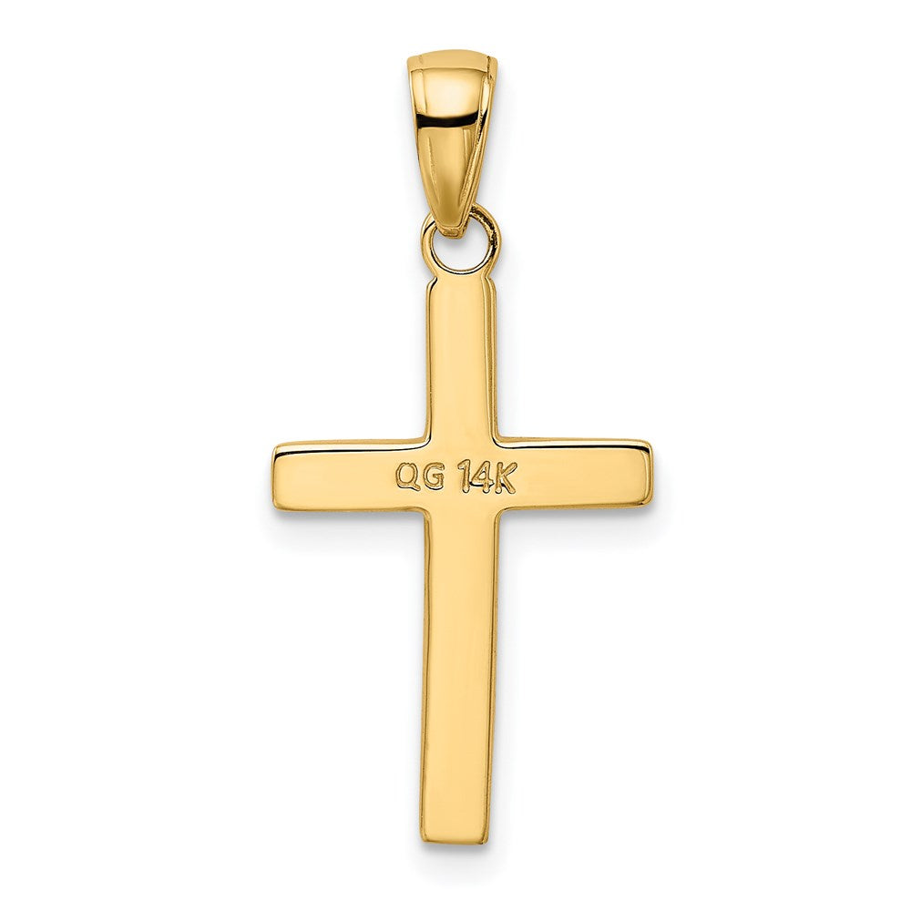 FJC Finejewelers 14 kt Yellow Gold Polished Cross Charm 25 x 14 mm