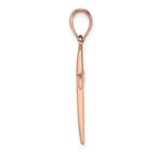 FJC Finejewelers 14 kt Rose Gold Polished Beveled Cross Charm 25 mm x 14 mm