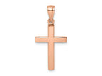 FJC Finejewelers 14 kt Rose Gold Polished Beveled Cross Charm 25 mm x 14 mm
