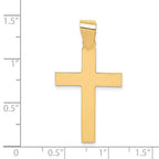 FJC Finejewelers 14 kt Yellow Gold Polished Cross Charm 36 x 19 mm