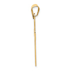 FJC Finejewelers 14 kt Yellow Gold Polished Cross Charm 36 x 19 mm