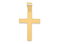 FJC Finejewelers 14 kt Yellow Gold Polished Cross Charm 36 x 19 mm