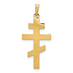 FJC Finejewelers 14 kt Yellow Gold Eastern Orthodox Cross Charm 34 x 15 mm