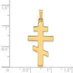 FJC Finejewelers 14 kt Yellow Gold Eastern Orthodox Cross Charm 34 x 15 mm
