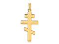 FJC Finejewelers 14 kt Yellow Gold Eastern Orthodox Cross Charm 34 x 15 mm