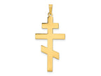 FJC Finejewelers 14 kt Yellow Gold Eastern Orthodox Cross Charm 38 x 19 mm