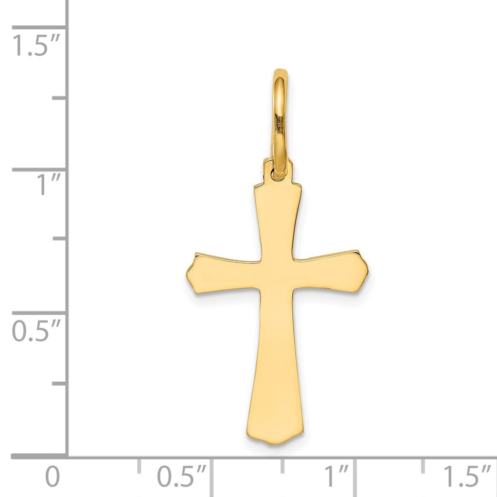 FJC Finejewelers 14 kt Yellow Gold Polished Cross Charm 30 x 17 mm