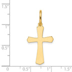 FJC Finejewelers 14 kt Yellow Gold Polished Cross Charm 30 x 17 mm