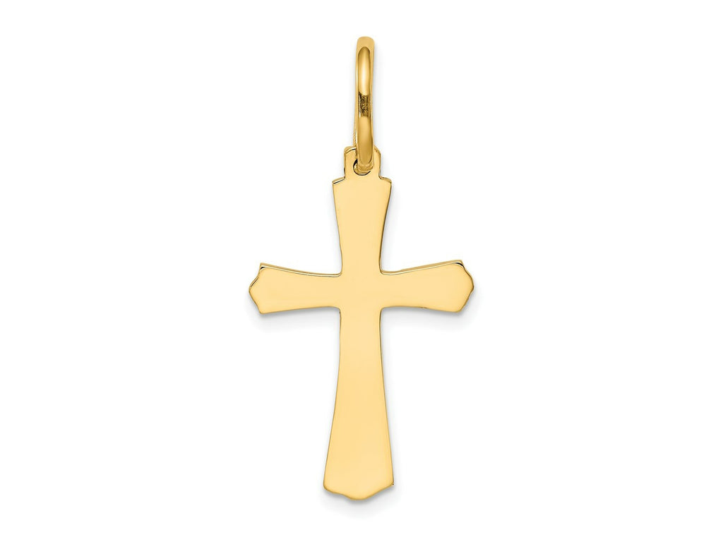 FJC Finejewelers 14 kt Yellow Gold Polished Cross Charm 30 x 17 mm