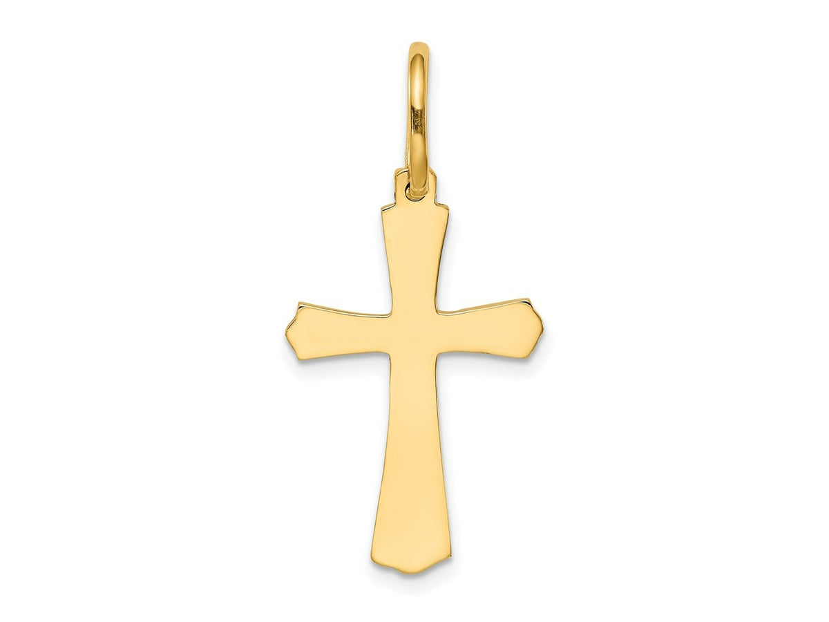 FJC Finejewelers 14 kt Yellow Gold Polished Cross Charm 30 x 17 mm
