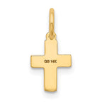 FJC Finejewelers 14 kt Yellow Gold Floral Cross Charm 15 x 13 mm