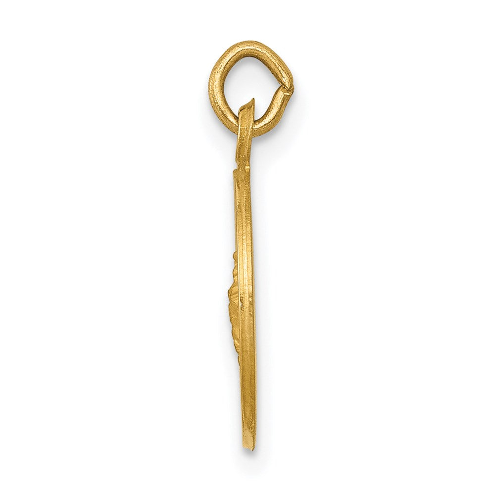 FJC Finejewelers 14 kt Yellow Gold Saint George Medal Charm 17 x 12 mm