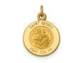 FJC Finejewelers 14 kt Yellow Gold Saint George Medal Charm 17 x 12 mm