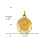 FJC Finejewelers 14 kt Yellow Gold Saint Andrew Medal Charm 17 x 12 mm