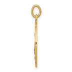 FJC Finejewelers 14 kt Yellow Gold Saint Elizabeth Seton Medal Charm 26 x 19 mm