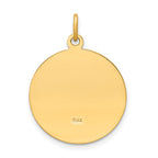 FJC Finejewelers 14 kt Yellow Gold Saint Elizabeth Seton Medal Charm 26 x 19 mm