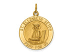 FJC Finejewelers 14 kt Yellow Gold Saint Elizabeth Seton Medal Charm 26 x 19 mm