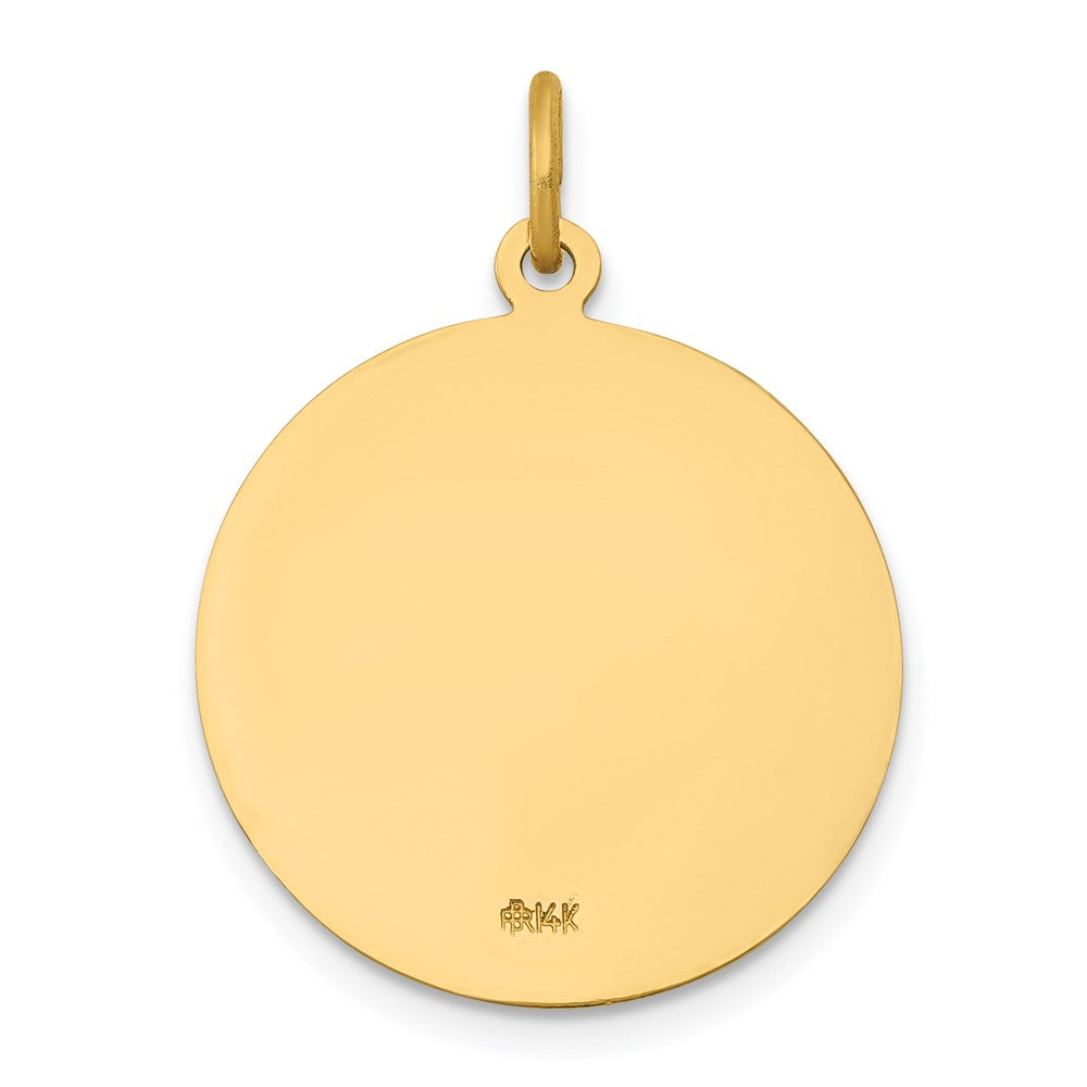 FJC Finejewelers 14 kt Yellow Gold Saint John Medal Charm 26 x 19 mm