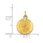 FJC Finejewelers 14 kt Yellow Gold Saint Gerard Medal Charm 17 x 12 mm