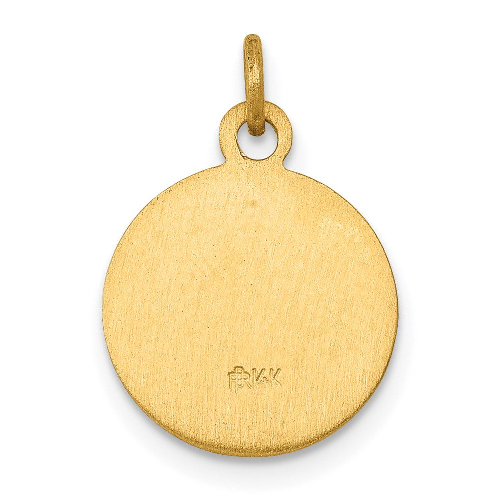 FJC Finejewelers 14 kt Yellow Gold Saint Gerard Medal Charm 17 x 12 mm