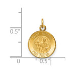 FJC Finejewelers 14 kt Yellow Gold Saint Matthew Medal Charm 19 x 12 mm