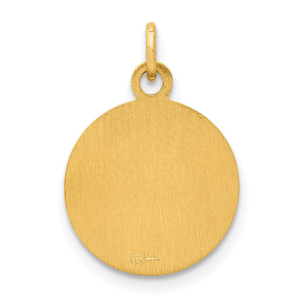 FJC Finejewelers 14 kt Yellow Gold Saint Matthew Medal Charm 19 x 12 mm