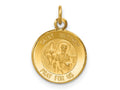 FJC Finejewelers 14 kt Yellow Gold Saint Matthew Medal Charm 19 x 12 mm