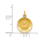 FJC Finejewelers 14 kt Yellow Gold Our Lady Of The Assumption Medal Charm 17 x 12 mm
