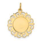 FJC Finejewelers 14 kt Yellow Gold Our Lady Of The Assumption Medal Charm 23 x 19 mm