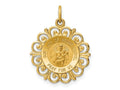FJC Finejewelers 14 kt Yellow Gold Our Lady of Mt. Carmel Medal Charm 24 x 19 mm