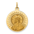FJC Finejewelers 14 kt Yellow Gold Matka Boska Medal Charm 25 x 19 mm