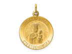 FJC Finejewelers 14 kt Yellow Gold Matka Boska Medal Charm 25 x 19 mm