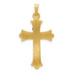 FJC Finejewelers 14 kt Two Tone Gold Claddagh Cross Charm 34 x 18 mm