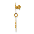 FJC Finejewelers 14 kt Yellow Gold Pin Saint Lucy Medal Pin 26 x 18 mm