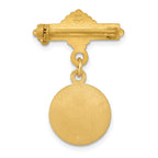 FJC Finejewelers 14 kt Yellow Gold Saint John the Baptist Medal Pin 26 x 18 mm