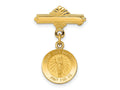 FJC Finejewelers 14 kt Yellow Gold Saint John the Baptist Medal Pin 26 x 18 mm