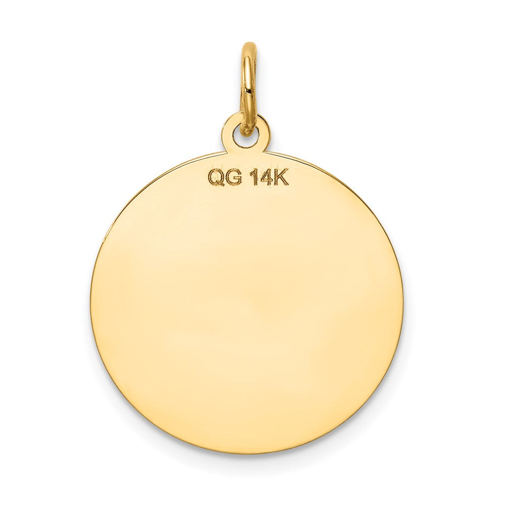 FJC Finejewelers 14 kt Yellow Gold Saint Jude Thaddeus Charm 25 x 19 mm