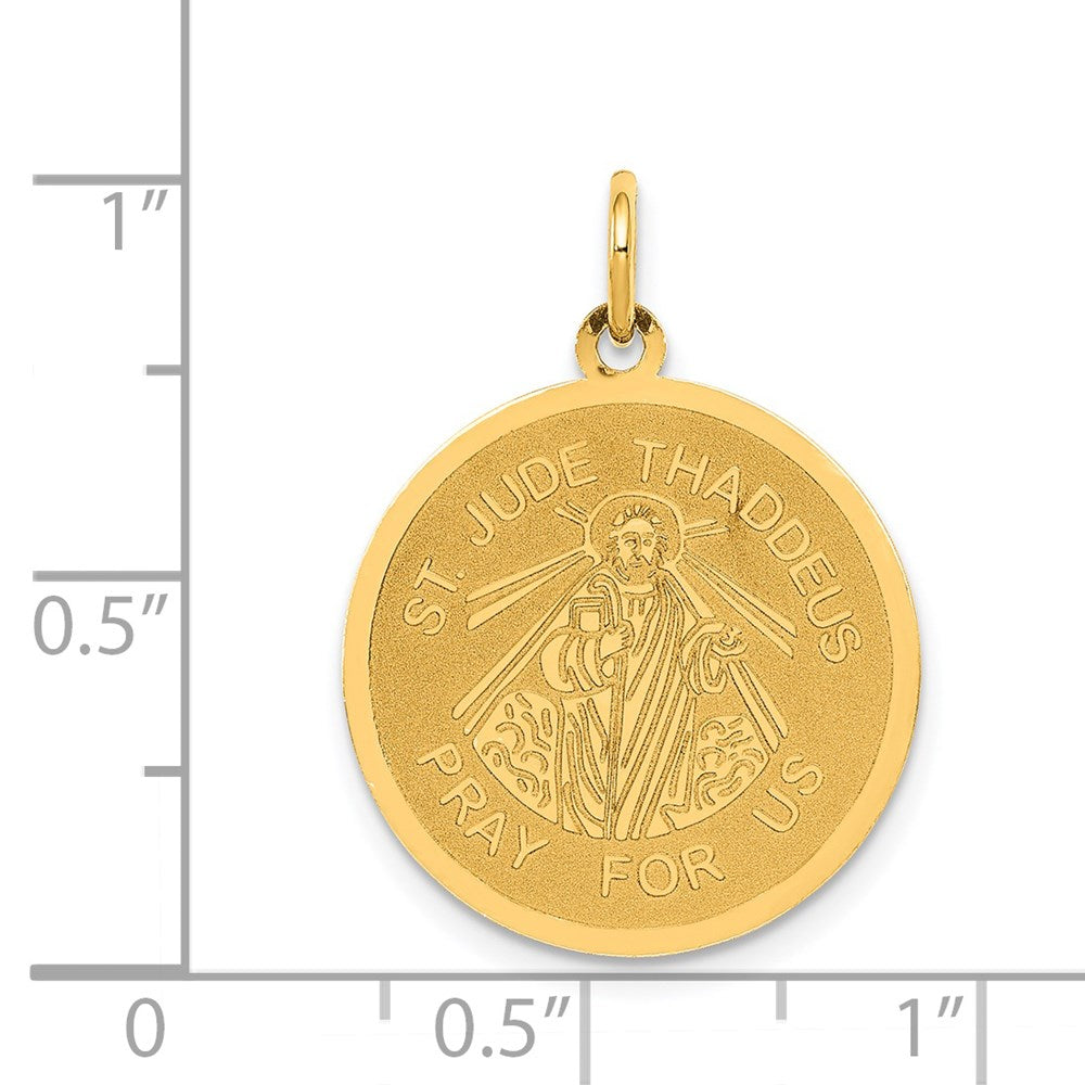 FJC Finejewelers 14 kt Yellow Gold Saint Jude Thaddeus Charm 25 x 19 mm