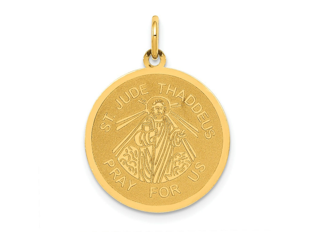 FJC Finejewelers 14 kt Yellow Gold Saint Jude Thaddeus Charm 25 x 19 mm
