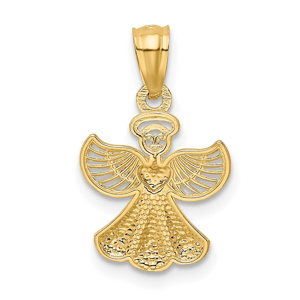 FJC Finejewelers 14 kt Yellow Gold Polished Angel Charm 20 x 11 mm