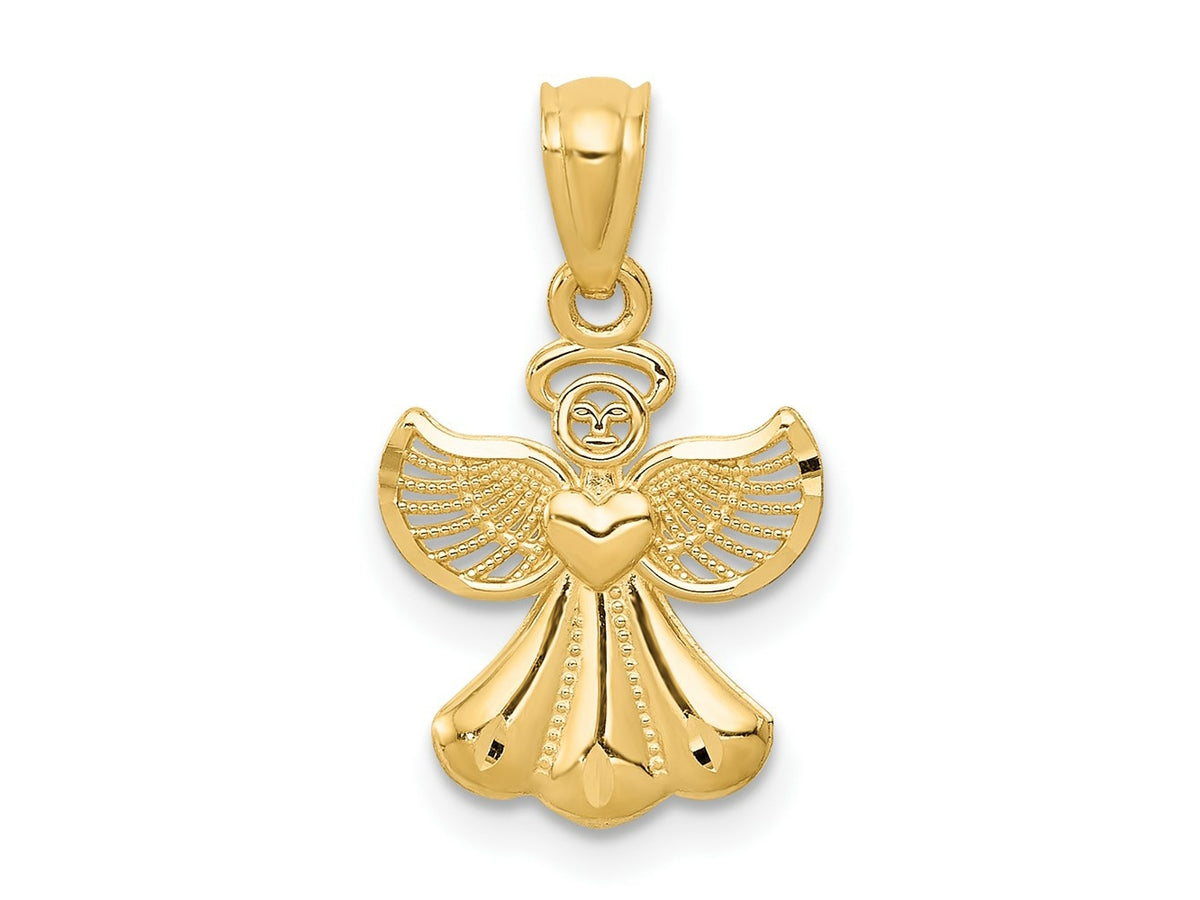 FJC Finejewelers 14 kt Yellow Gold Polished Angel Charm 20 x 11 mm
