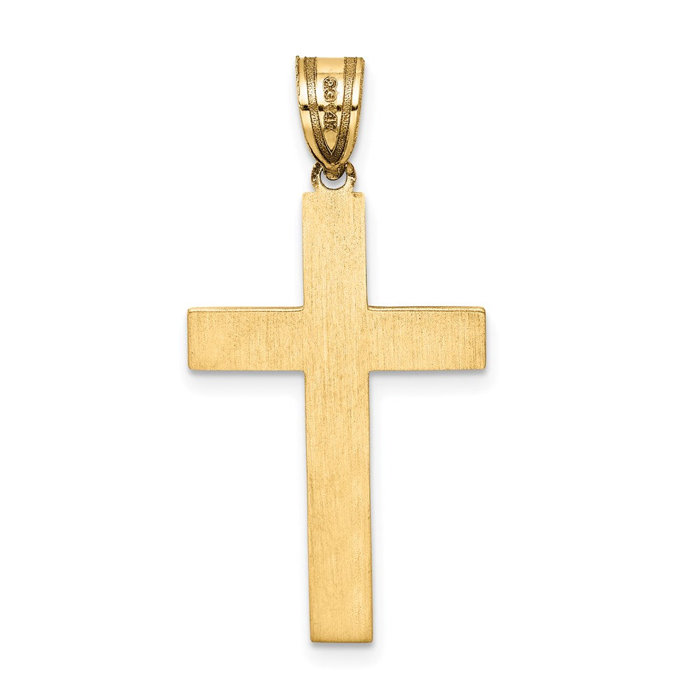 FJC Finejewelers 14 kt Yellow Gold Laser Designed Cross 33 x 17 mm