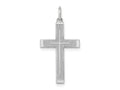 FJC Finejewelers 14 kt White Gold Laser Designed Cross Charm 26 mm x 13 mm