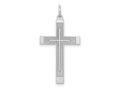 FJC Finejewelers 14 kt White Gold Laser Designed Cross Charm 33 mm x 17 mm