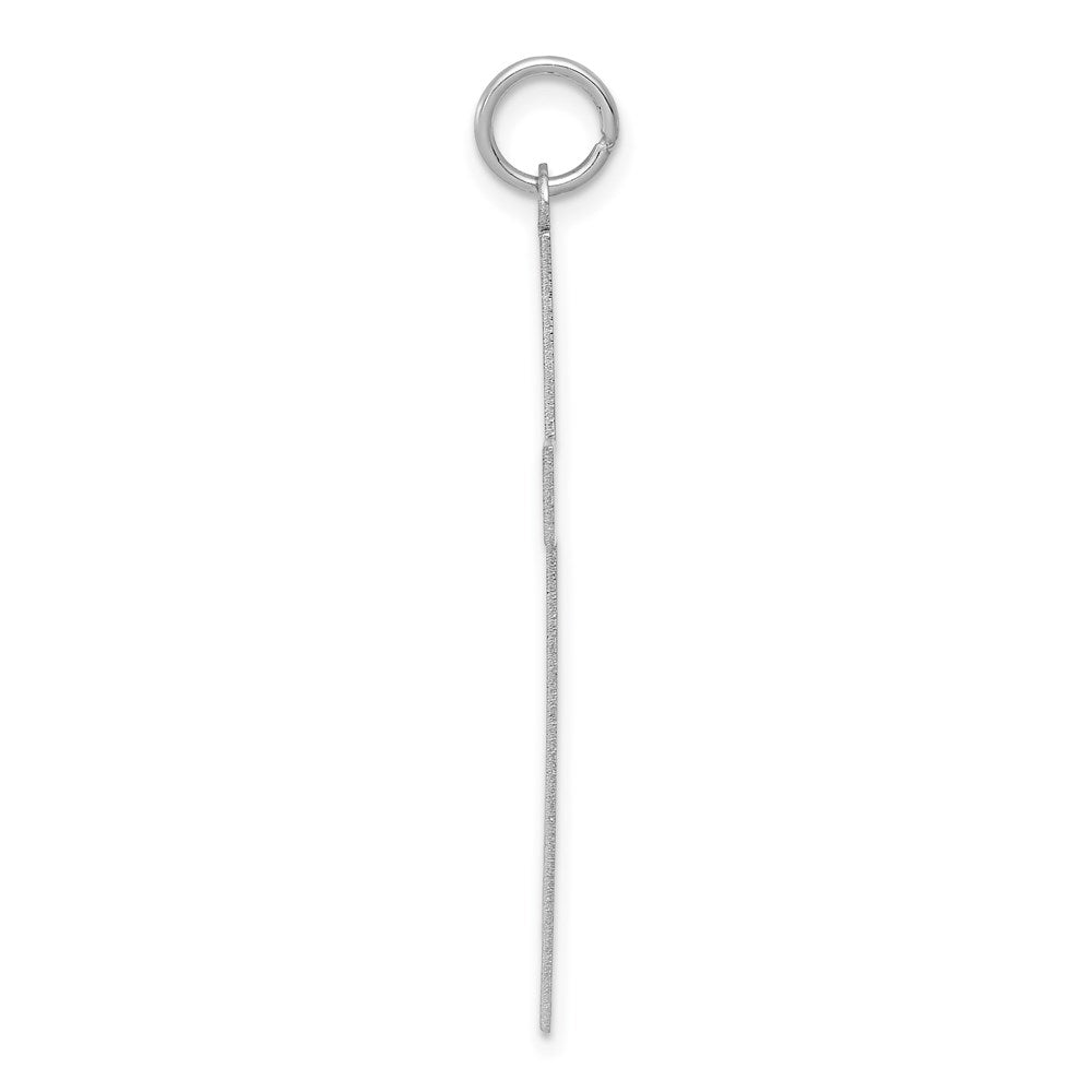 FJC Finejewelers 14 kt White Gold Laser Designed Cross Charm 40 mm x 22 mm