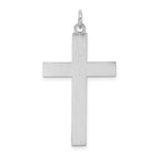 FJC Finejewelers 14 kt White Gold Laser Designed Cross Charm 40 mm x 22 mm