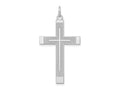 FJC Finejewelers 14 kt White Gold Laser Designed Cross Charm 40 mm x 22 mm