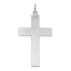FJC Finejewelers 14 kt White Gold Laser Designed Cross Charm 41 mm x 22 mm