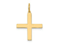 FJC Finejewelers 14 kt Yellow Gold Laser Designed Greek Cross Charm 22 x 15 mm