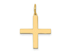 FJC Finejewelers 14 kt Yellow Gold Laser Designed Greek Cross Charm 22 x 15 mm